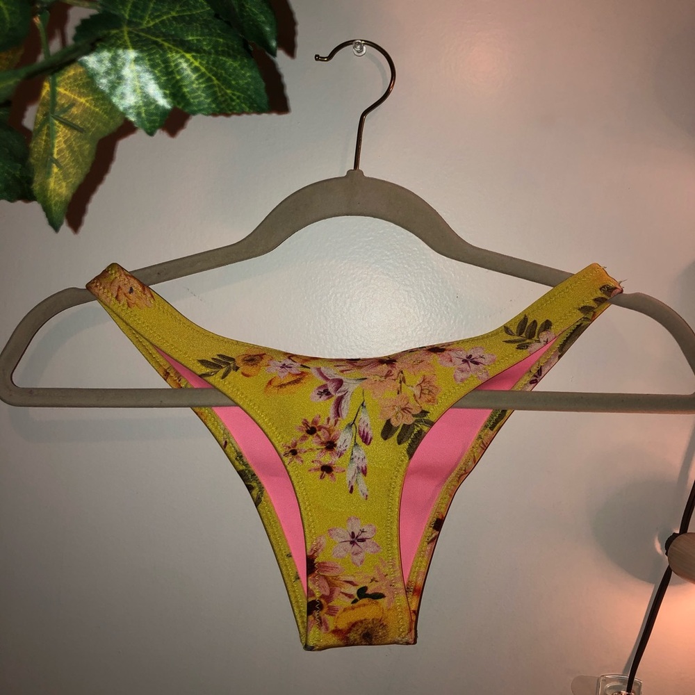 TRIANGL YELLOW FLORAL BIKINI BOTTOM